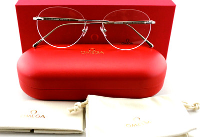 Omega Round Rimless Eyeglasses OM 5008-H 016 53-18 145 Silver Omega Round Rimless Eyeglasses OM 5008-H 016 53-18 145 Silver