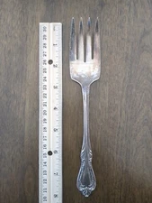 Vintage Wm. A. Rogers Deluxe Oneida Ltd. Flatware Serving Fork - 8"