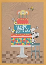 Peanuts "Snoopy" Happy Birthday Greeting Card (+ Envelope 5x7"). 