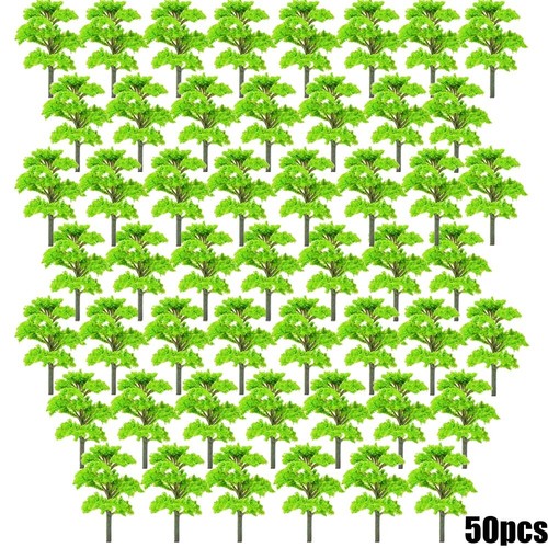 Model Trees Train Railroad Wargame Park Landscape Scenery HO Scale 55mm 50Pcs - Picture 3 of 13