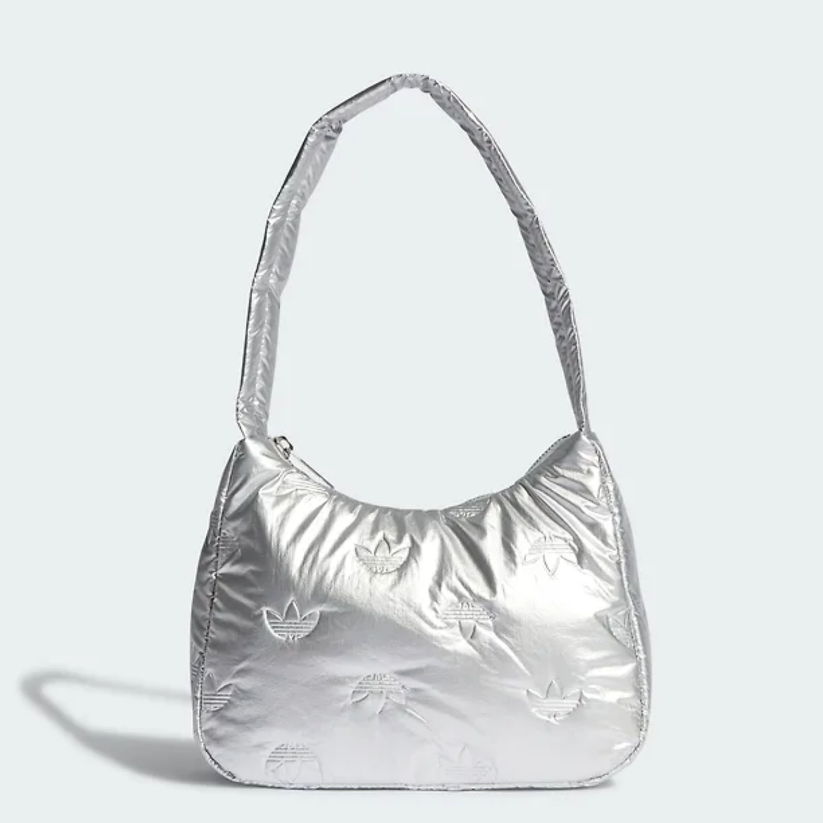 ★Adidas★ Shirring Shoulder Bag Medium Adidas Silver Shoulder BAG | eBay