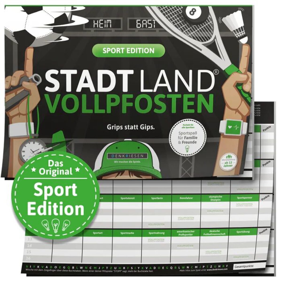 Thumbnail - Denkriesen Stadt, Land, Vollpfosten - Sport Edition "grips Statt Gips"