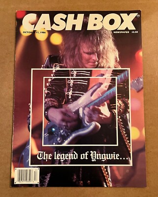 Cash Box newspaper feat. Yngwie Malmsteen - October 11, 1986 | eBay