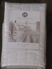 HOTEL COLLECTION STRUCTURE QUILTED WHITE EURO PILLOW SHAM NEW