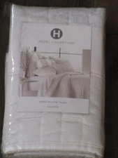 HOTEL COLLECTION STRUCTURE QUILTED WHITE EURO PILLOW SHAM  NEW