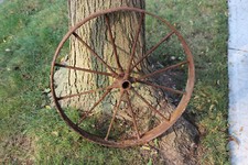 Antique Wagon Buggy Automobile Wheel 12 Spoke Iron 25 3/4" Tall 1 Country Decor