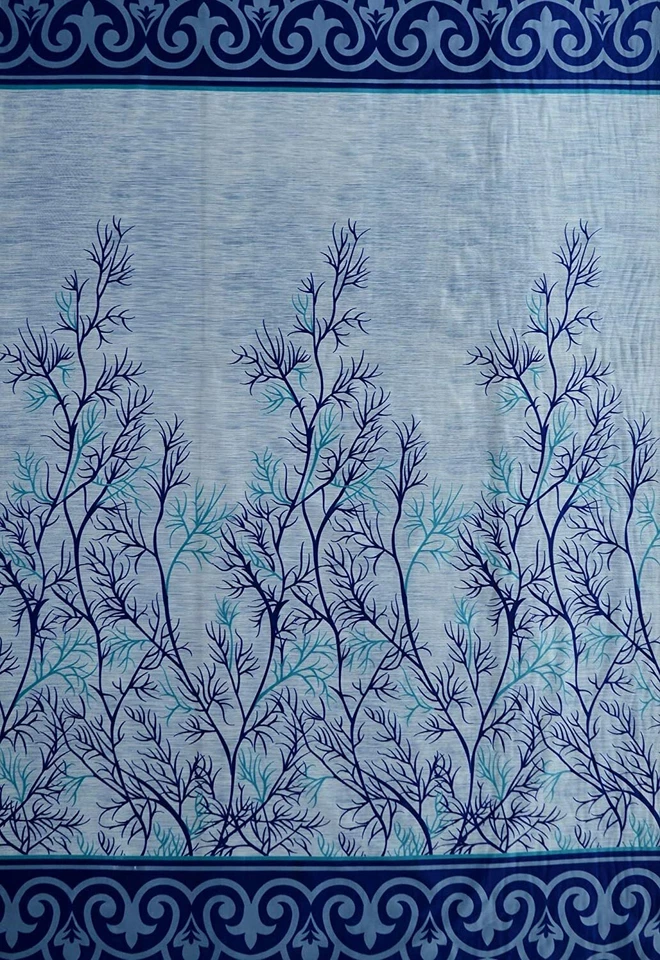 Cortina de puerta con ojales de poliéster 2 piezas 7 pies, azul (envío gratuito) Foto 3 de 3