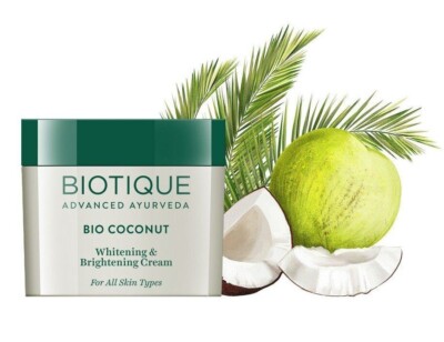 Biotique Coconut Brightening Instant Glow Cream, 50gm Dark Spots Removal UNISEX