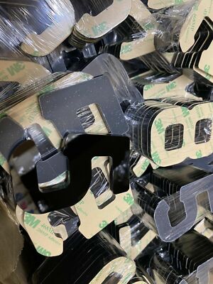  4D Laser cut 5mm Gloss Black   letters & Numbers for Number Plates  x350