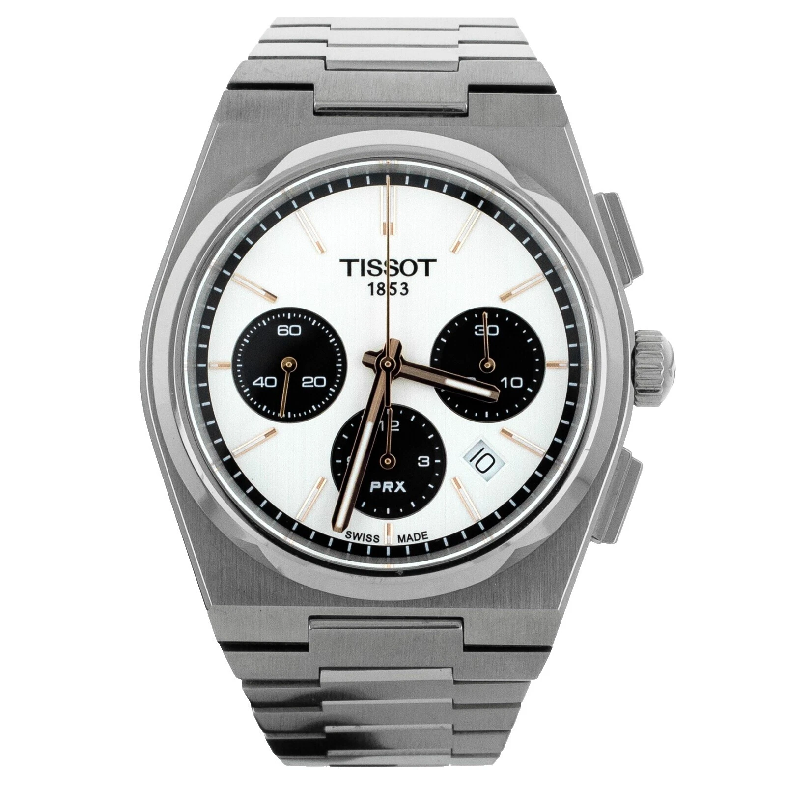 Caja de plata de plata Tissot Relojes de pulsera