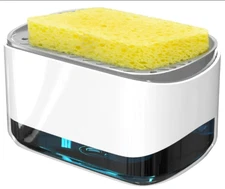 Soap Pump Dispenser and Sponge Holder, 12Oz / 350Ml Dish Soap Dispenser 