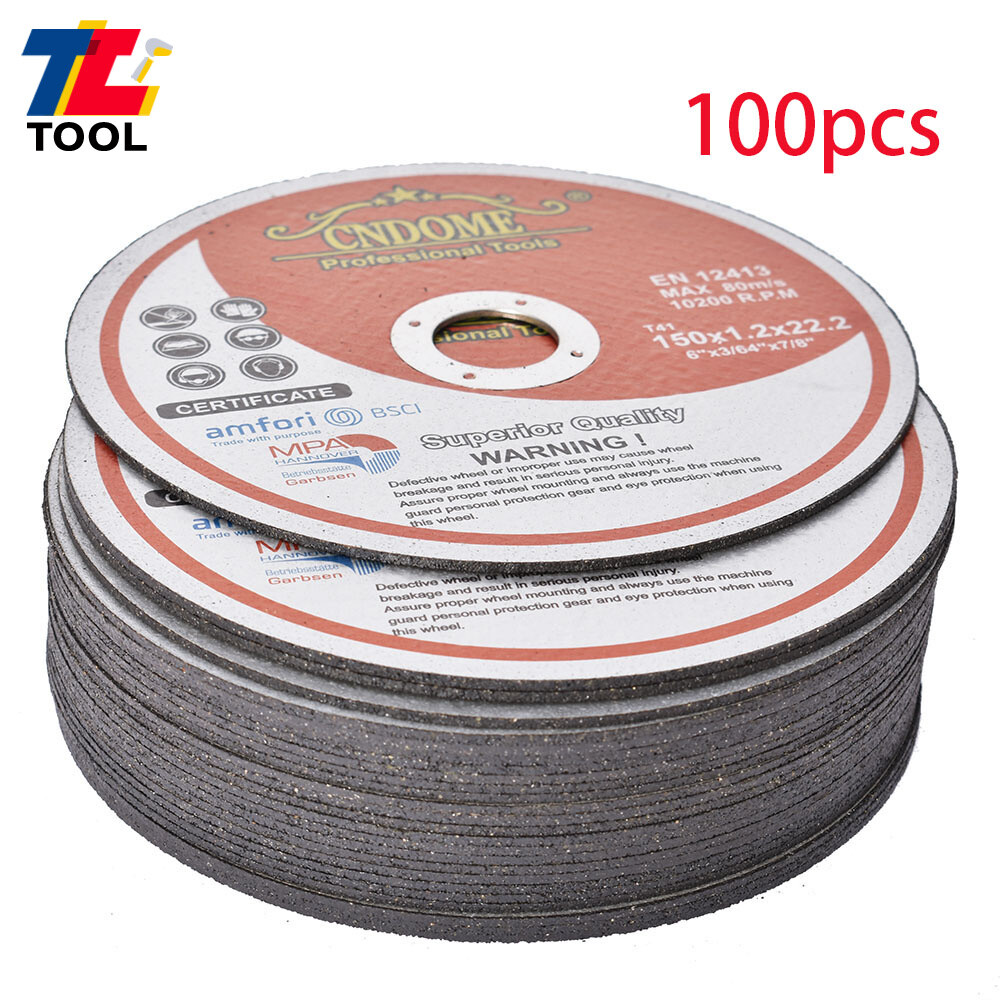 100-Pack 6"x7/8" Cut-off Wheel - Metal & Stainless Steel Cutting Discs