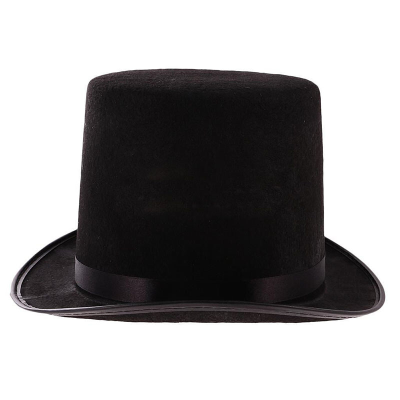 1PC Adult/Kids Magician Costume Tall Top Hat Fancy Dress Costume Black