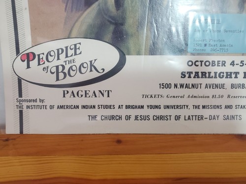 People of the Book Pageant poster Starlight Bowl Burbank Ca. Native American - Picture 4 of 6