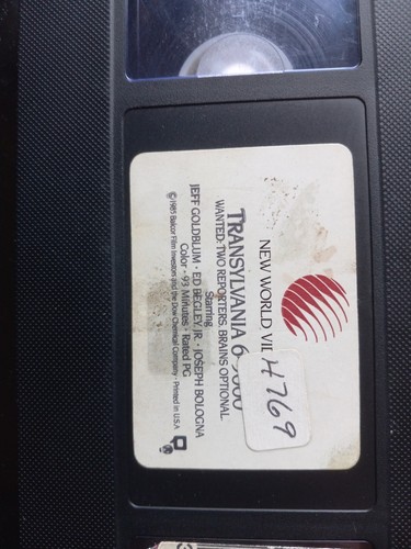 Transylvania 6-5000. VHS. 80’s Cult Classic. New World Video. Hard Case CUT BOX - Picture 6 of 6