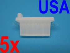 NEW 5x Anti Dust Cover Black Flex Soft Plastic Plug For USB Port Protection CLR
