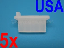 NEW 5x Anti Dust Cover Black Flex Soft Plastic Plug For USB Port Protection CLR