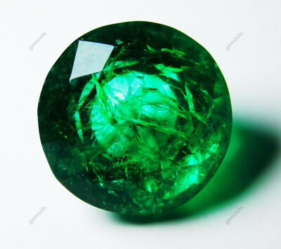 8.65 Ct Natural EMERALD Green Round Shape CERTIFIED Loose Gemstone