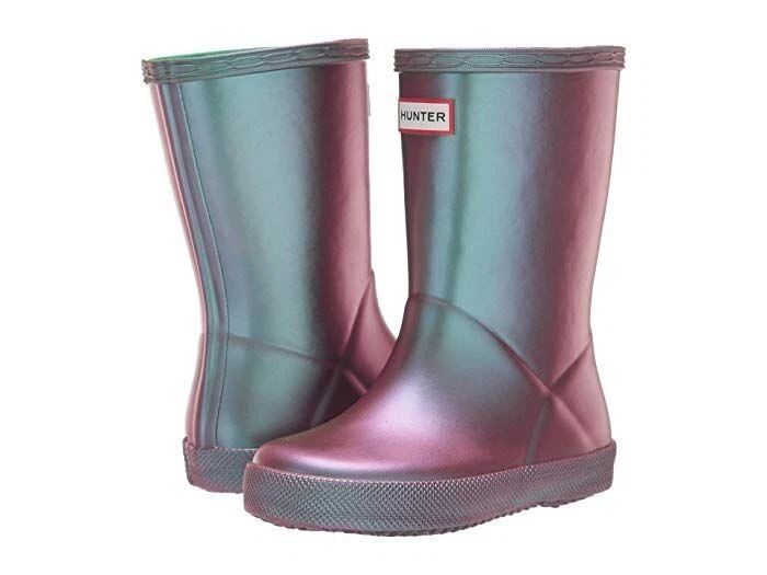 Hunter Z1818* Element Purple Nebula Niños Primera Bota de Lluvia Clásica Talla EE. UU. 10B/11G Foto 4 de 4