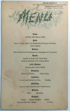 1894 Vintage Menu TEUTONIA ASSEMBLY ROOMS Restaurant New York Wachter & Faeth