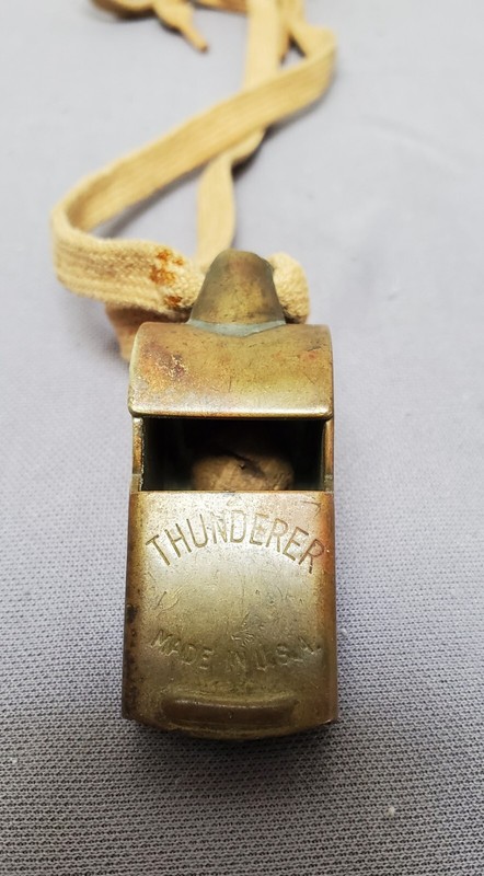 Vintage Thunderer Brass Whistle