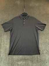 Tommy Bahama Polo Shirt Men's Size M Black Short Sleeve Collared Modal Blend