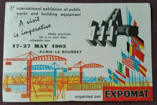Carte postale publicitaire exposition Le Bourget 1962, 20c au Somerset CC - Photo 1/2