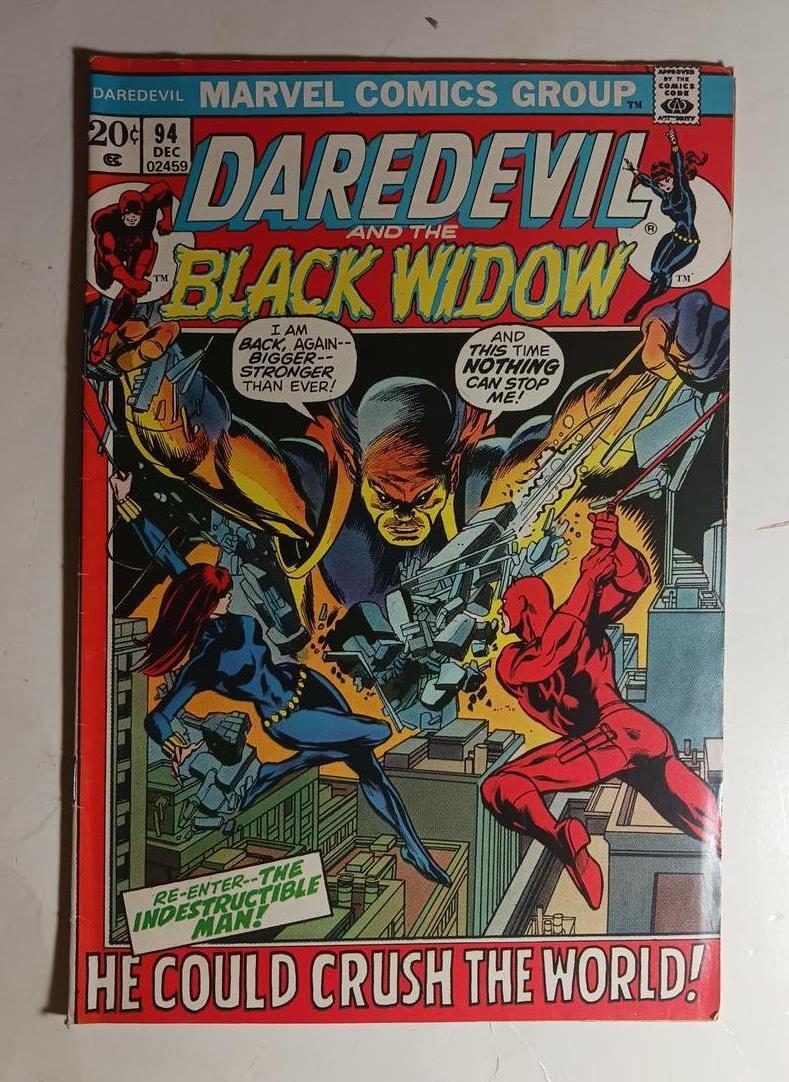 DAREDEVIL #94 DEC 1972 MARVEL COMICS BLACK WIDOW INDESTRUCTIBLE