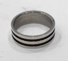 Ring Stainless Steel Etched Band Ring