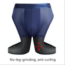 Men Hollowed-out Sports Shorts No-grinding Ice Silk Breathable Underwear