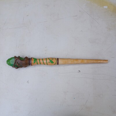 MagiQuest Wand Green Brown Great Wolf Lodge With Crystal Topper