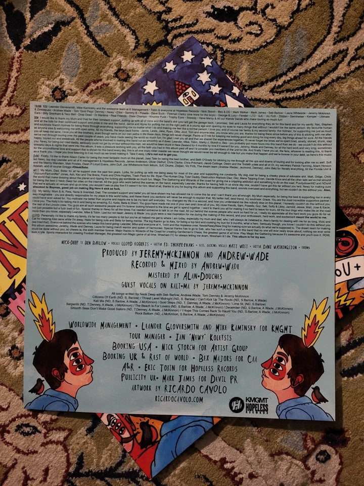 Neck Deep - Life's Not Out to Get You Vinyl - Transparent Blue - 2015 HR 2156 NM - Image 4 of 4