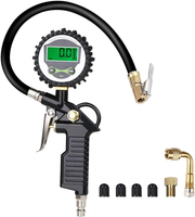 ReifenfüLler Mit Luftdruckmesser FüR Auto Motorrad Fahrrad Schwarz