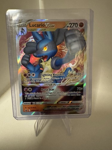 NEW CC&G 10 GEM Lucario Vstar SWSH #214 Black Star Promo Full Art Pokemon 9050
