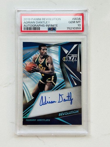 2019-20 Panini Revolution Adrian Dantley Auto PSA 10 Infinite /25 Autographs