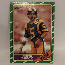 Topps 1986 Dieter Brock #7 Los Angeles Rams Football Trading Card
