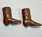 Vintage Ken Doll Brown Squishy  Cowboy Boots Japan EUC ~ 1970's #1720 or #3378