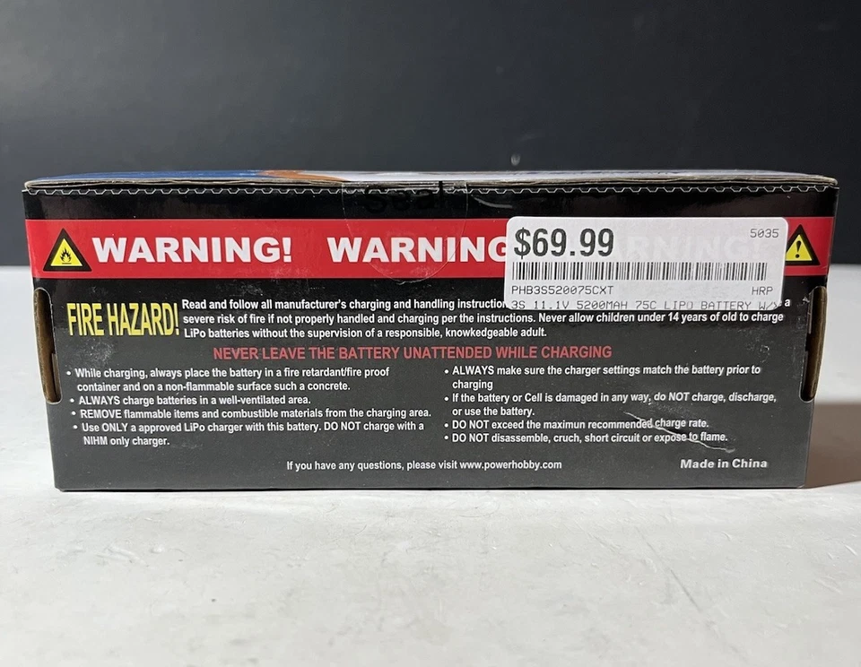 PowerHobby 3S 11.1V 5200mAh 50C Lipo Battery Pack w EC5 Plug : Proboat - Image 3 of 4