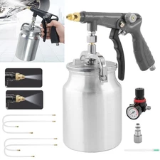 Car Air Undercoating Spray Gun Rustproofing, 4 Wands ,33oz Suction Feed Cup Tool