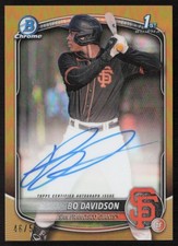 2025 Bowman Chrome Prospect Gold Refractor 46/50 Bo Davidson Auto #CPA-BD GS1