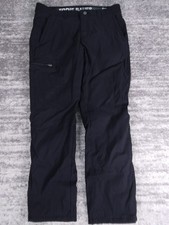 Eddie Bauer Mens Pants Black Rainier Fleece Lined Cargo Stretch Actual Fit 34x30