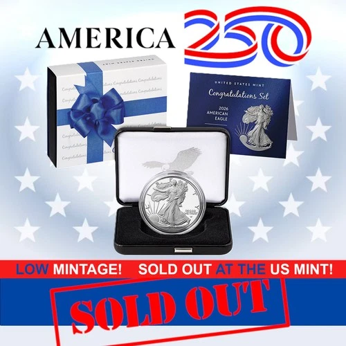 2026 P Congratulations Set American Eagle 1oz Silver Proof Coin SOLD OUT IN HAND