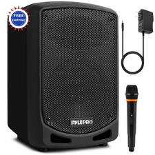 Pyle Bluetooth Karaoke PA Speaker Indoor Outdoor Portable Sound System Wireless