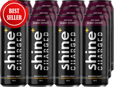 Shine Charged Energy Drink Black Cherry, Nootropics, Sugar Free, 12 X 500Ml