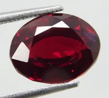 Certified Natural Mogok Red Ruby 6 to 14 Ct Oval/Emerald Cut Loose Gemstone