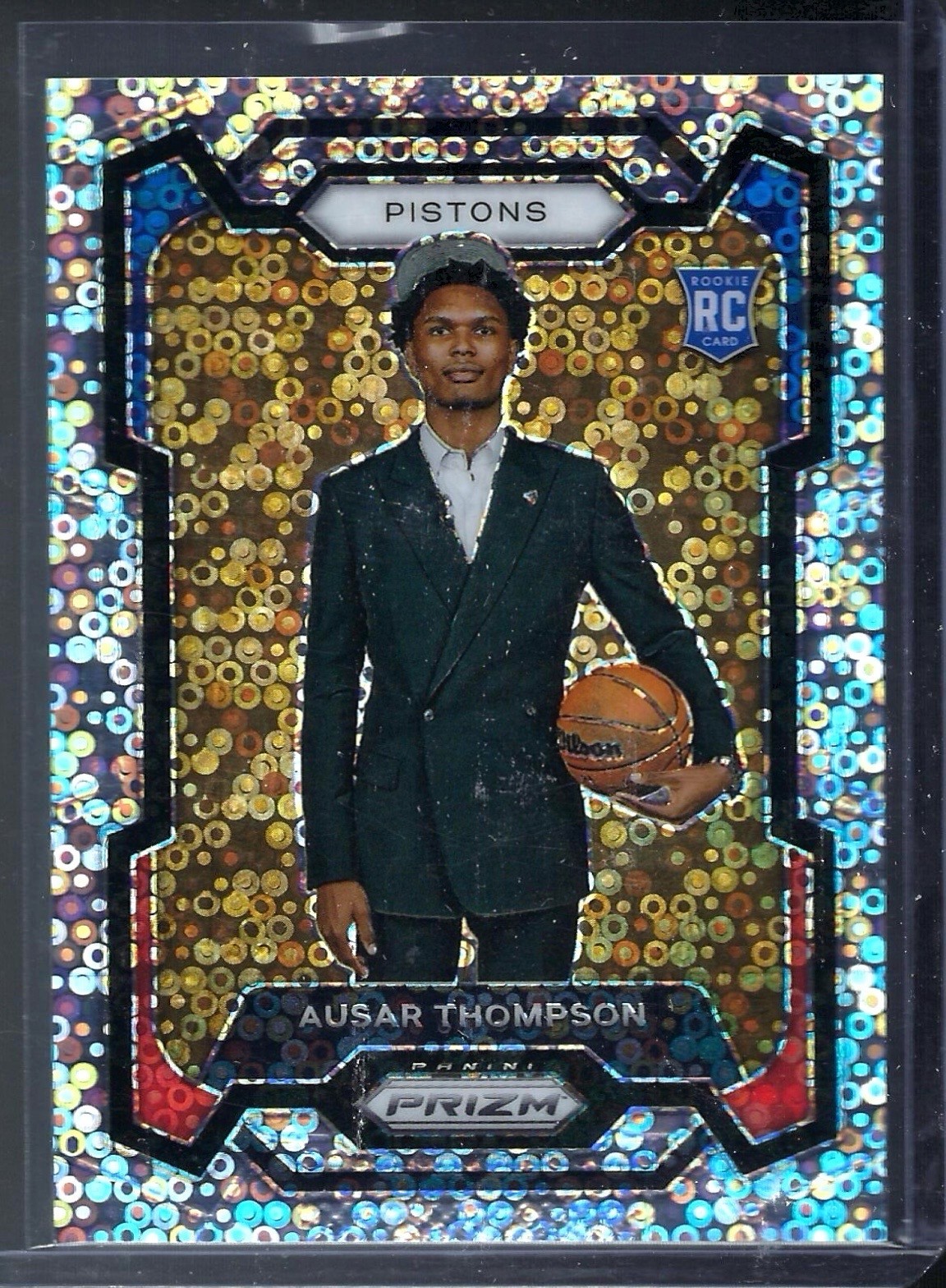 2023-24 Prizm Ausar Thompson #178 Fast Break Disco Prizm RC Detroit Pistons