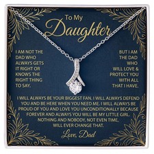 Daughter Necklace From Dad, Sentimental Daughter Jewelry Elegant Gift Card