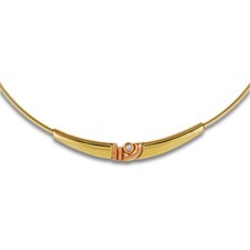 Collier Brillant 750 Gold 18 Kt Gelb-Rosegold Bicolor Damen Wert 7800,-