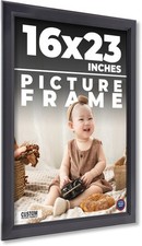 16x23 Frame Black Picture Frame Modern Photo Frame UV Acrylic, Acid Free Backer
