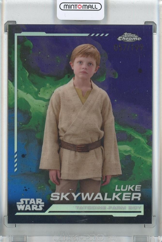 2024 Topps Chrome Star Wars Luke Skywalker Base/Kamino Aqua Refractor/ 70 57/199